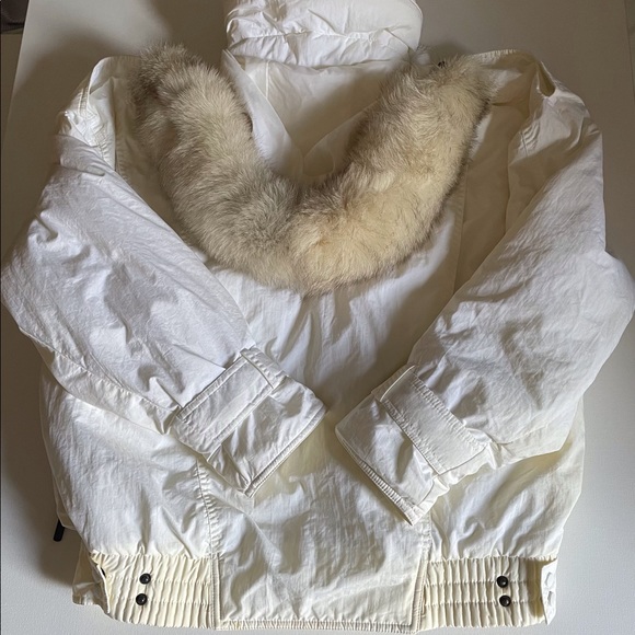 VTG TYROLIA SKIWEAR by HEAD Cream Women’s 6 Ski Jacket Detachable Faux Fur Hood - Picture 12 of 13